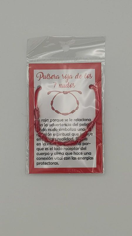 Pulsera Roja de los 7 Nudos