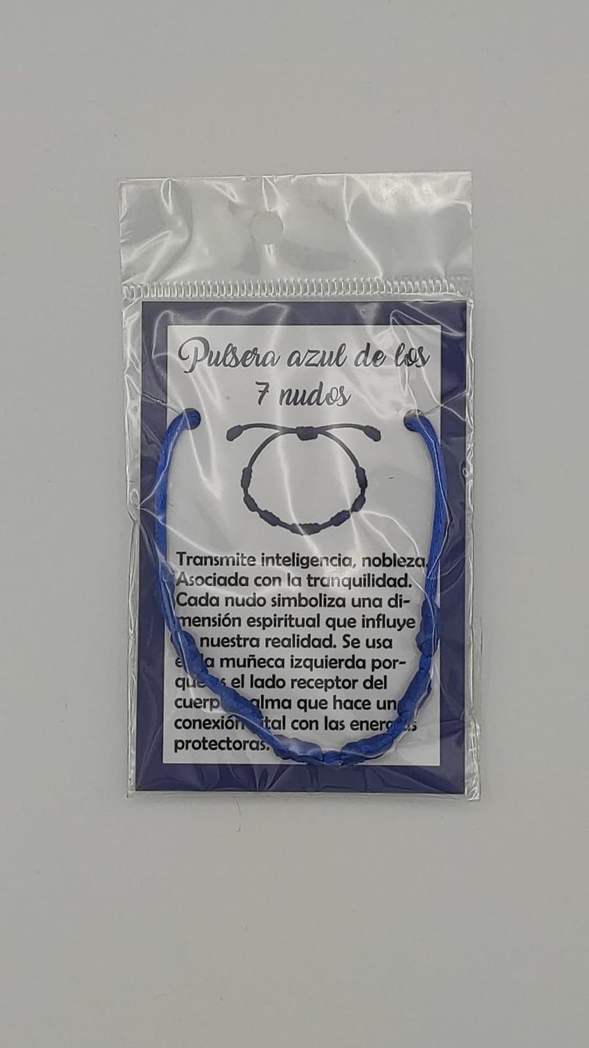 Pulsera Azul de los 7 Nudos