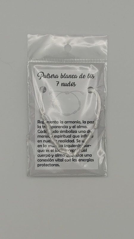 Pulsera Blanca de los 7 Nudos