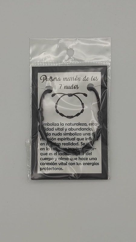 Pulsera Marrón de los 7 Nudos