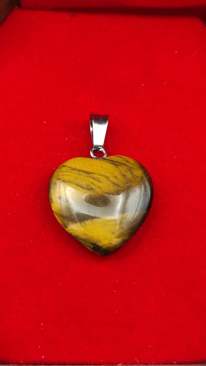 Colgante Corazón de Ojo de Tigre