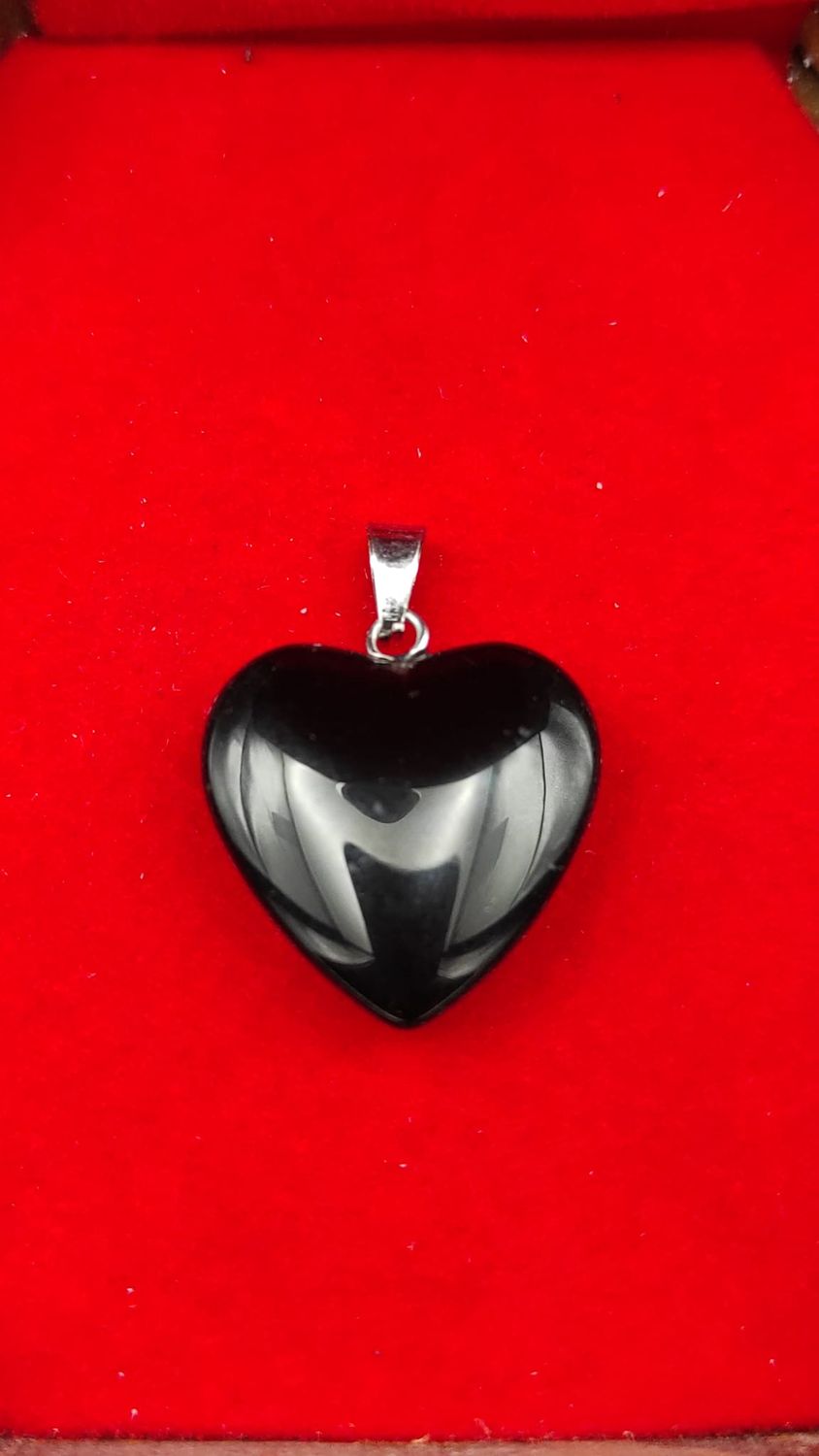 Colgante Corazón de Onix Negro