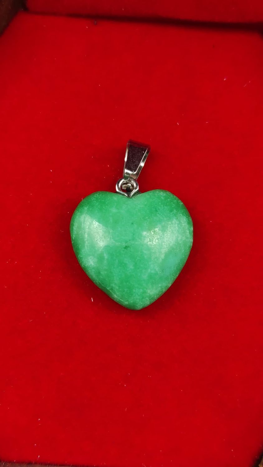 Colgante Corazón de Jade Verde