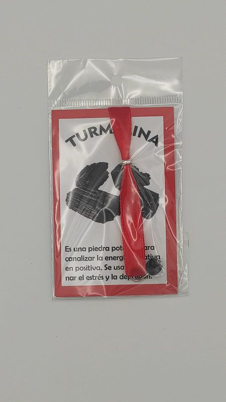 Pulsera de Lazo Rojo con Turmalina