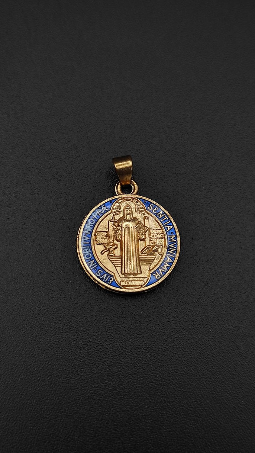 Medalla San Benito azul (metal)