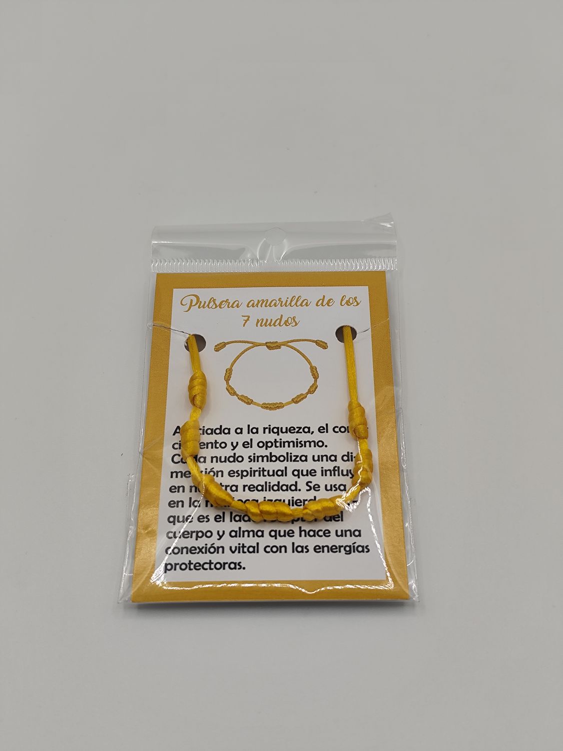 Pulsera 7 nudos amarilla