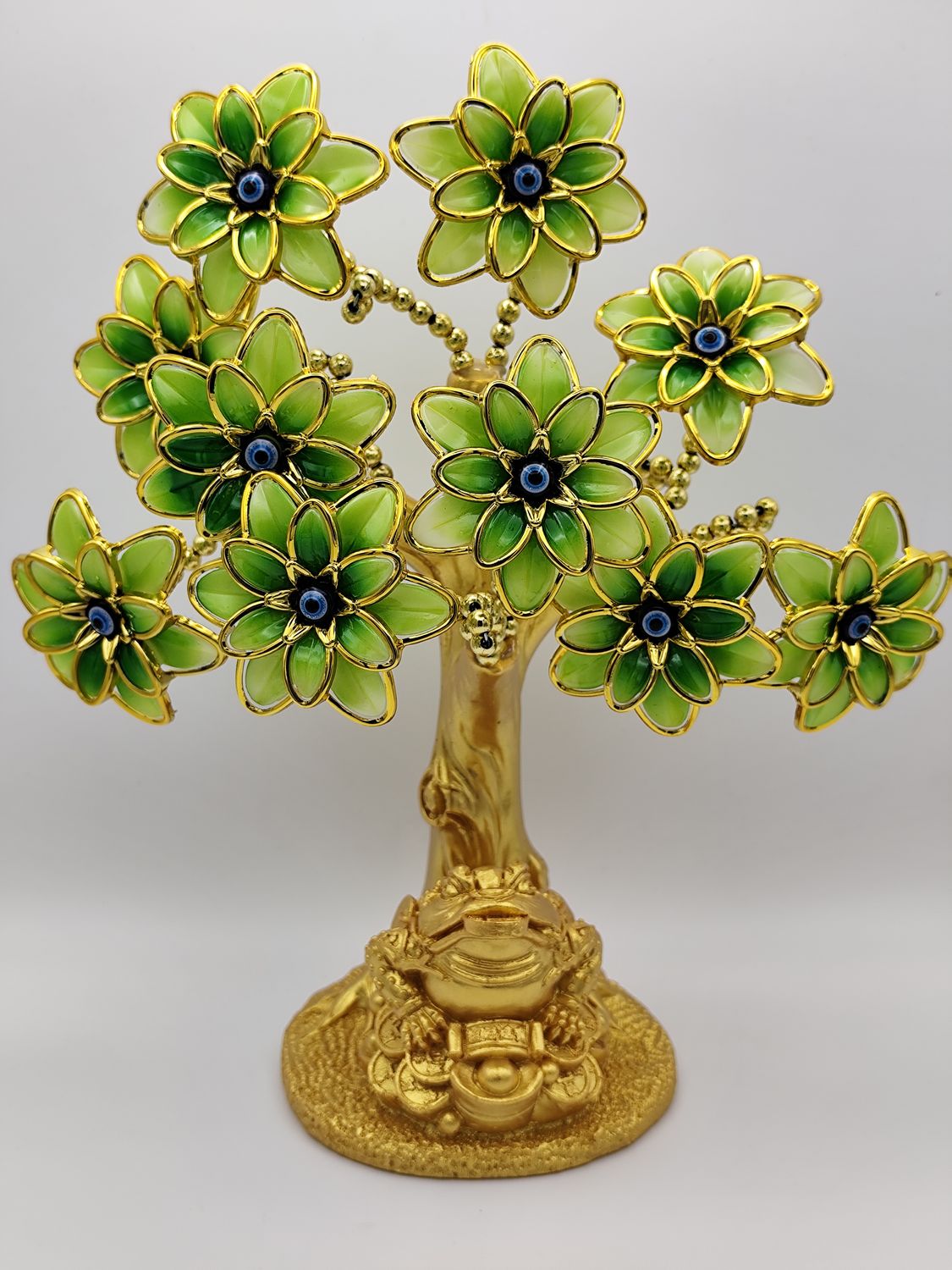 Rana de la Abundancia con Árbol de Ojos Turcos
