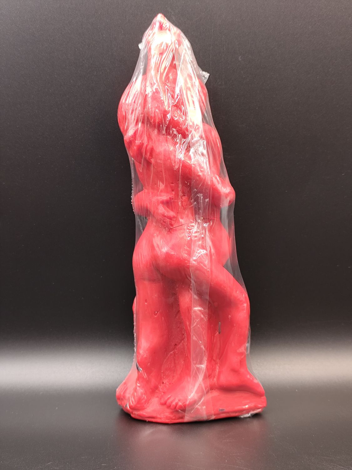 Vela pareja unida hombre - mujer rojo ( amor y pasión )