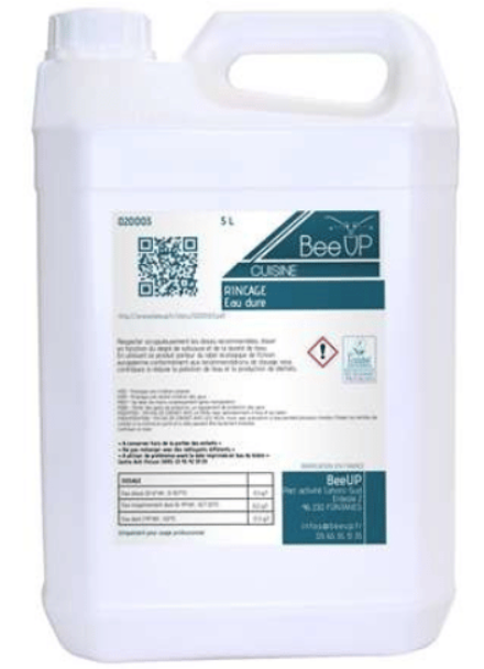 BEEUP RINCAGE EAU DURE ECOLABEL 5 L