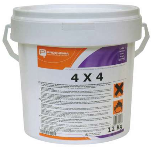4X4 AGENT DE BLANCHISSEMENT EN POUDRE SEAU 12 KGS