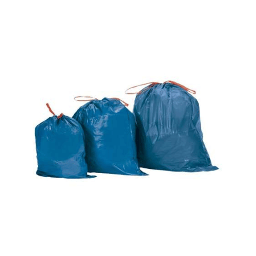 SACS POUBELLES 30 L X 100 BLEU LIEN COULISSANT 30µ