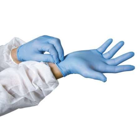 GANTS NITRILE N/POUDRE BLEU T.S/M/L/XL– BOITE X 100