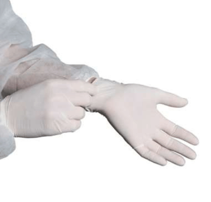 GANTS LATEX N/POUDRE NATUREL T.S/M/L/XL – BOITE DE 100