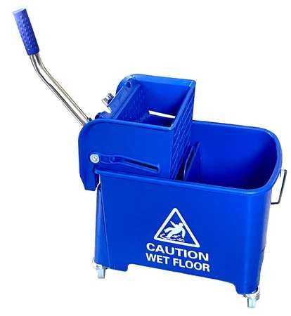 CHARIOT DOUBLE BUCKET SEAU BI-BAC 20L PRESSE LAVAGE A PLAT