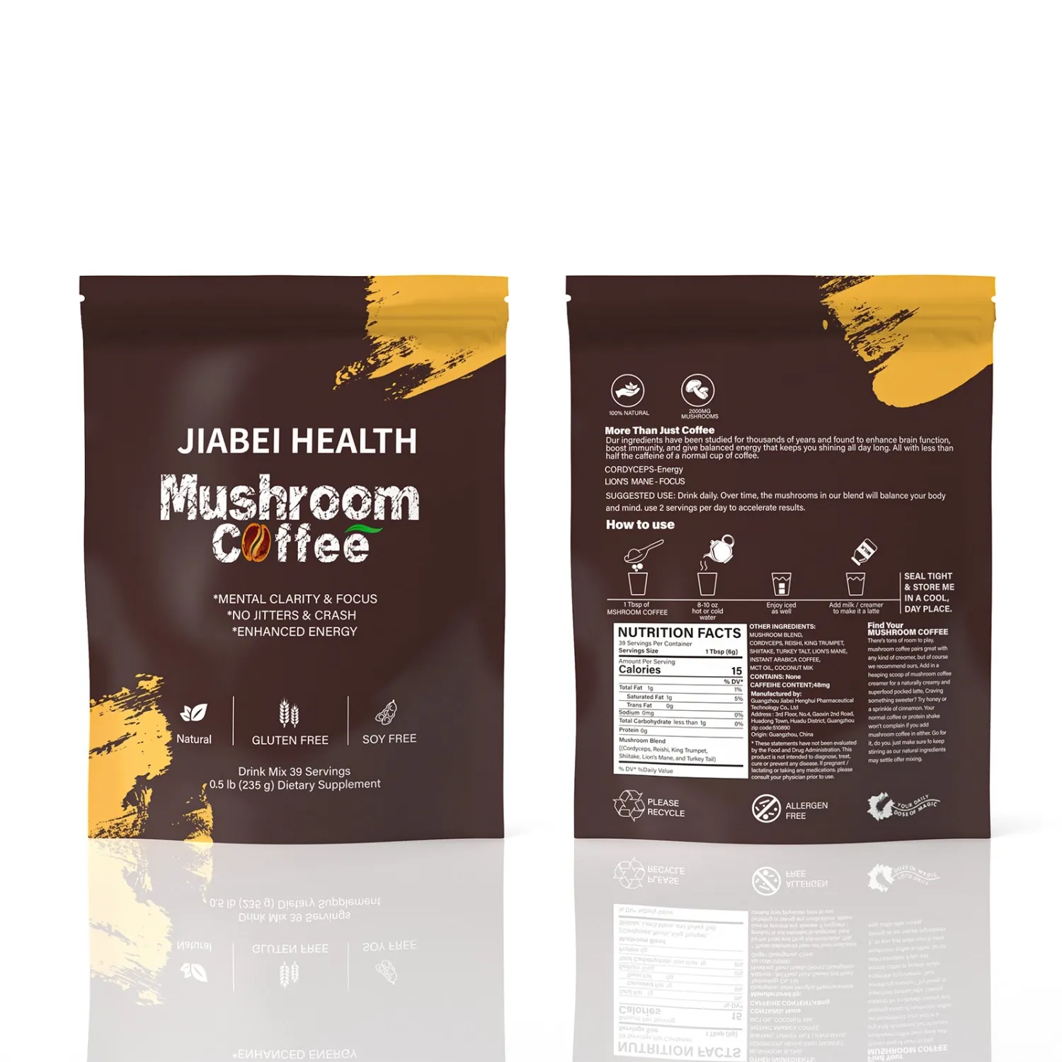 Mushroom Coffee Cross-border Trade Bags Mushroom King Small