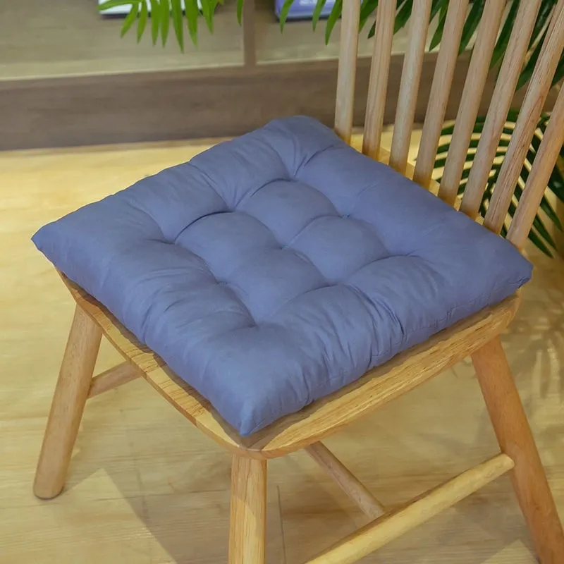  Ins Simple Solid Color Cushion Chair Cushion Cushion Winter Four Seasons Cushion Soft Office Solid Cushion