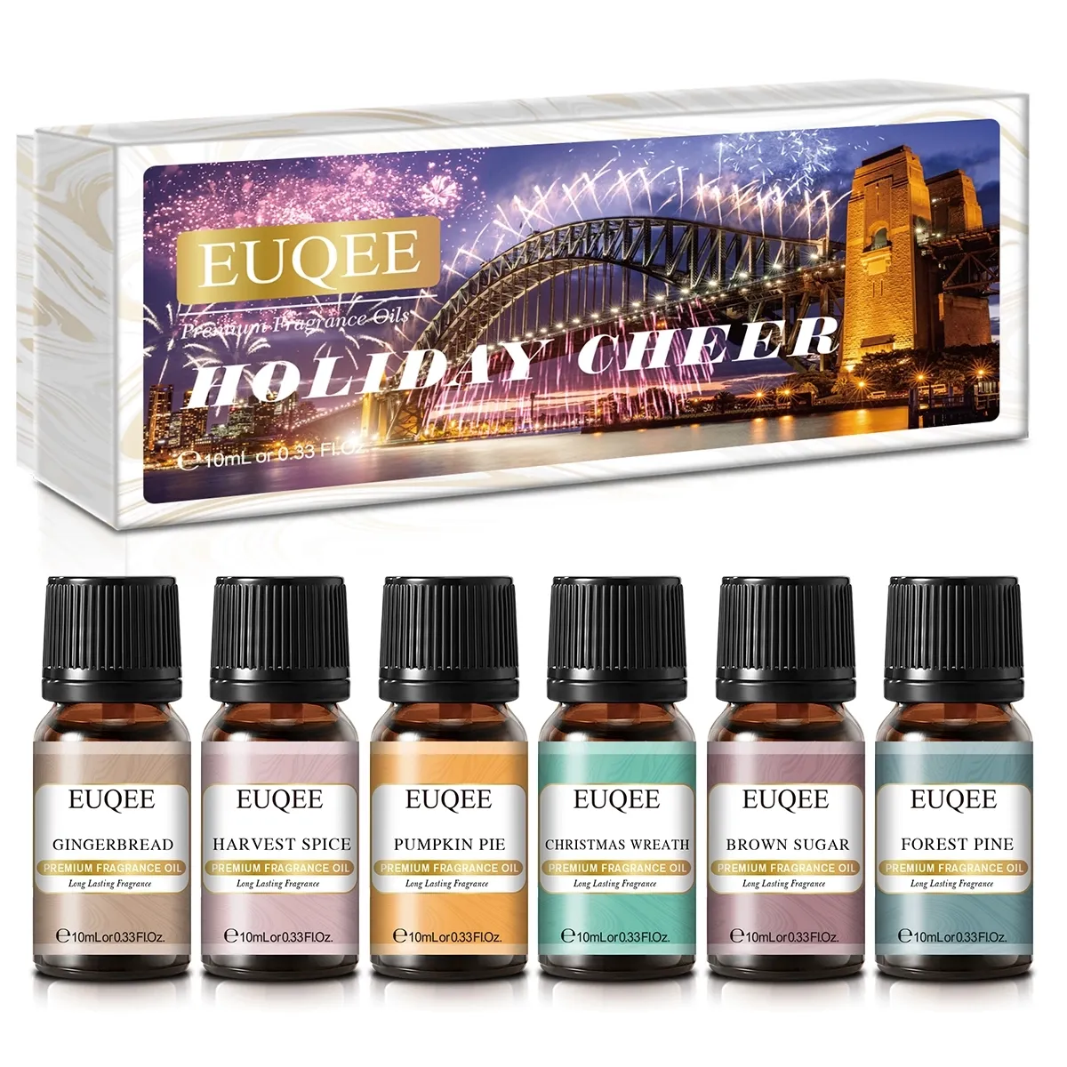 EUQEE 6pcs/set Fragrance Oil Gift Kit For Diffuser Coffee Bakery Harvest Spice Pumpkin Pie 