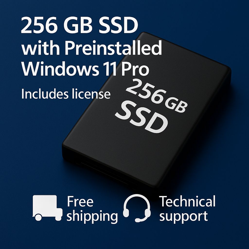 SSD 256 GB con Windows 11 Pro preinstalado