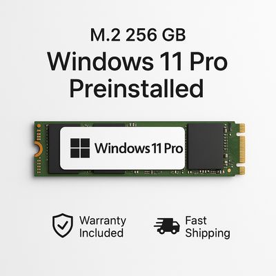 M.2 256 GB with Windows 11 Pro Preinstalled