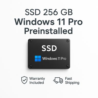 256 GB SSD with Preinstalled Windows 11 Pro