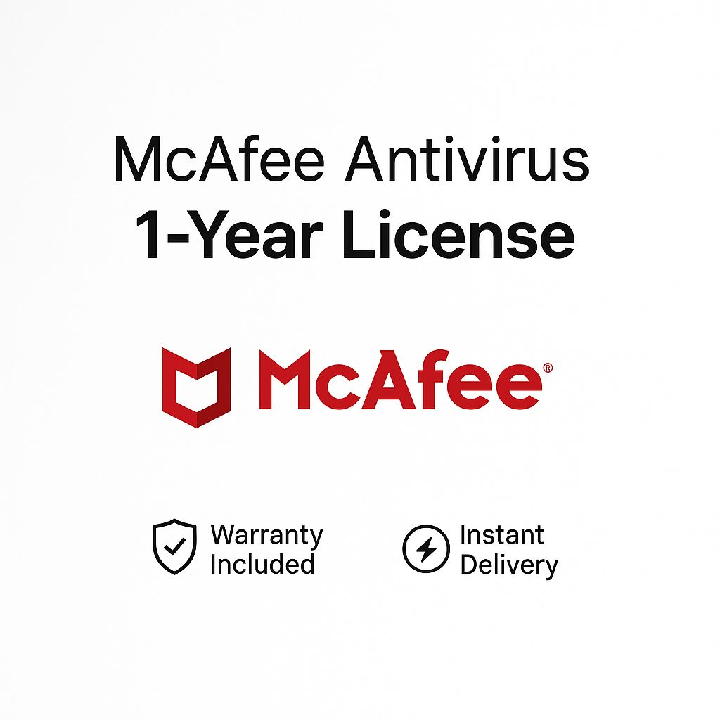 McAfee Antivirus 1 Year License – Complete Protection