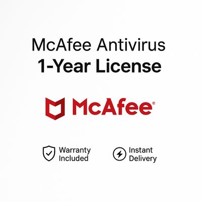 McAfee Antivirus 1 Year License – Complete Protection