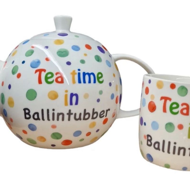 Tea Time In Ballintubber Teapot &amp; Mug Set