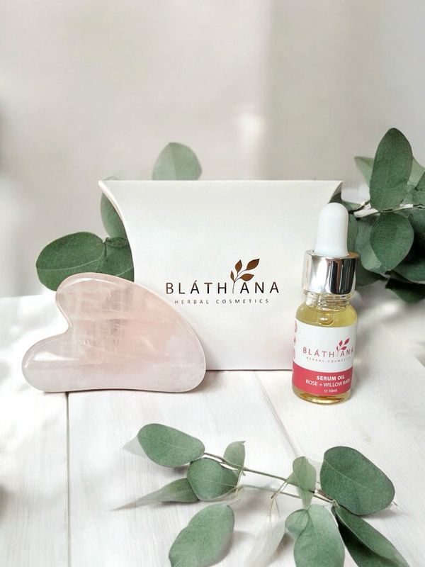 Bláthana GUA SHA + ROSE SERUM OIL BUNDLE