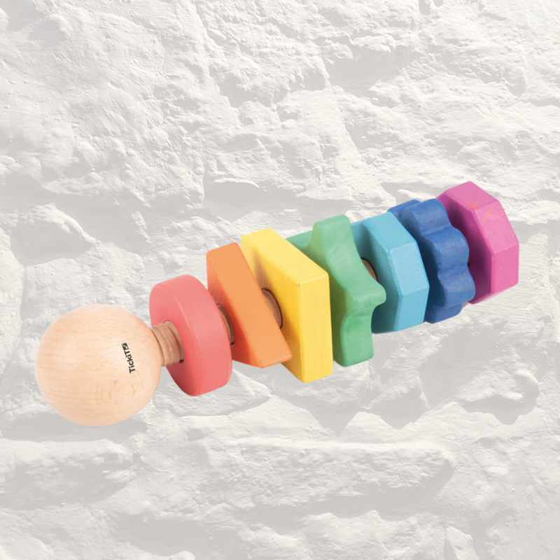 Balancing Act Toys RAINBOW WOODEN SHAPE TWISTER