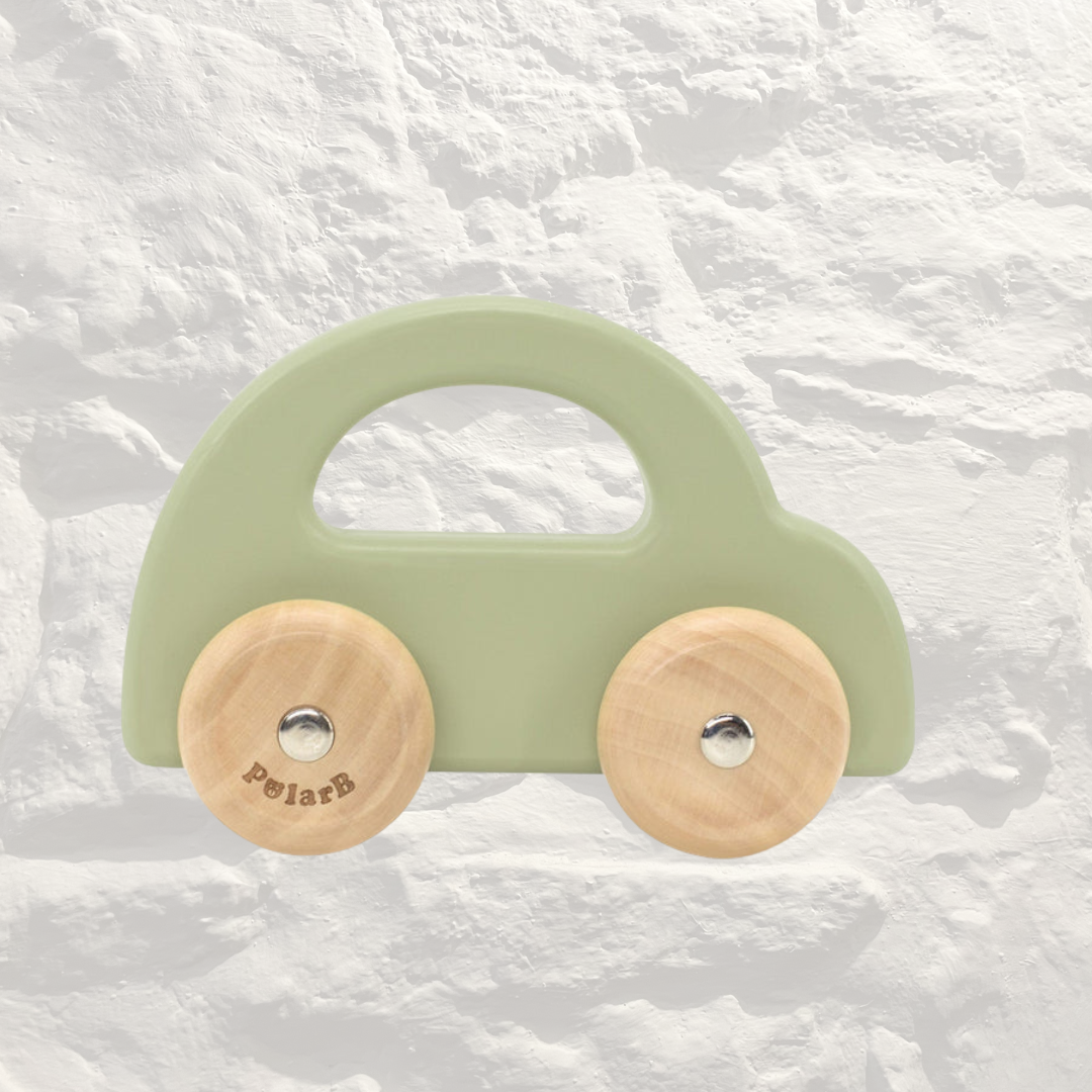 Balancing Act Toys Wooden Car Green