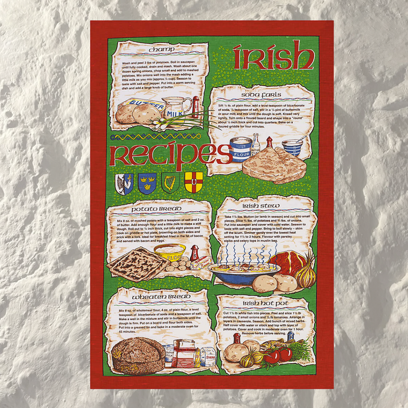 Irish Recipe Tea Towel