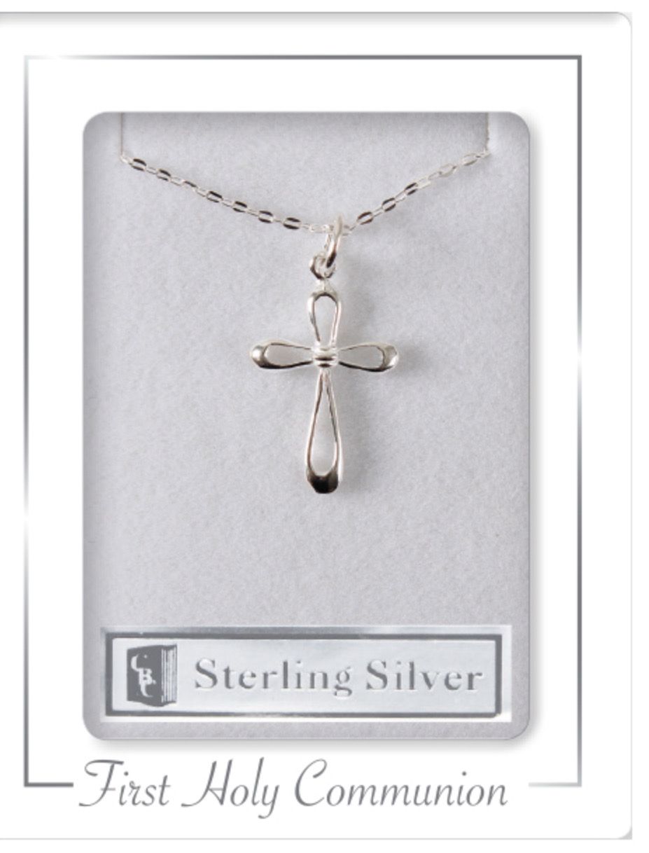 Communion Sterling Silver Cross Necklet