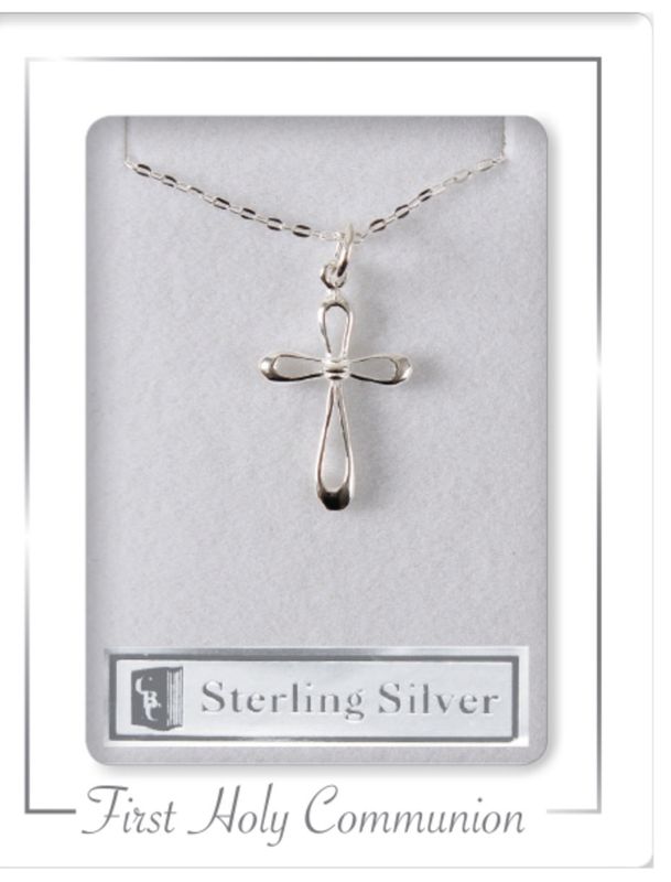 Communion Sterling Silver Cross Necklet