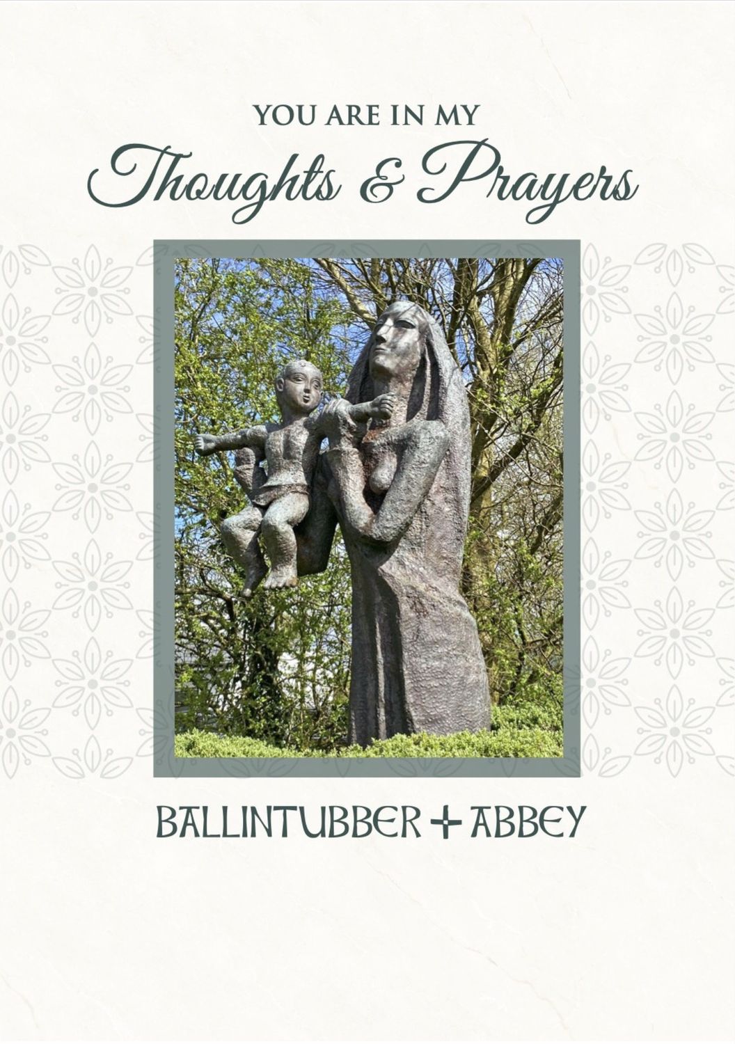 You Are In My Thoughts And Prayers Acknowledgement Card