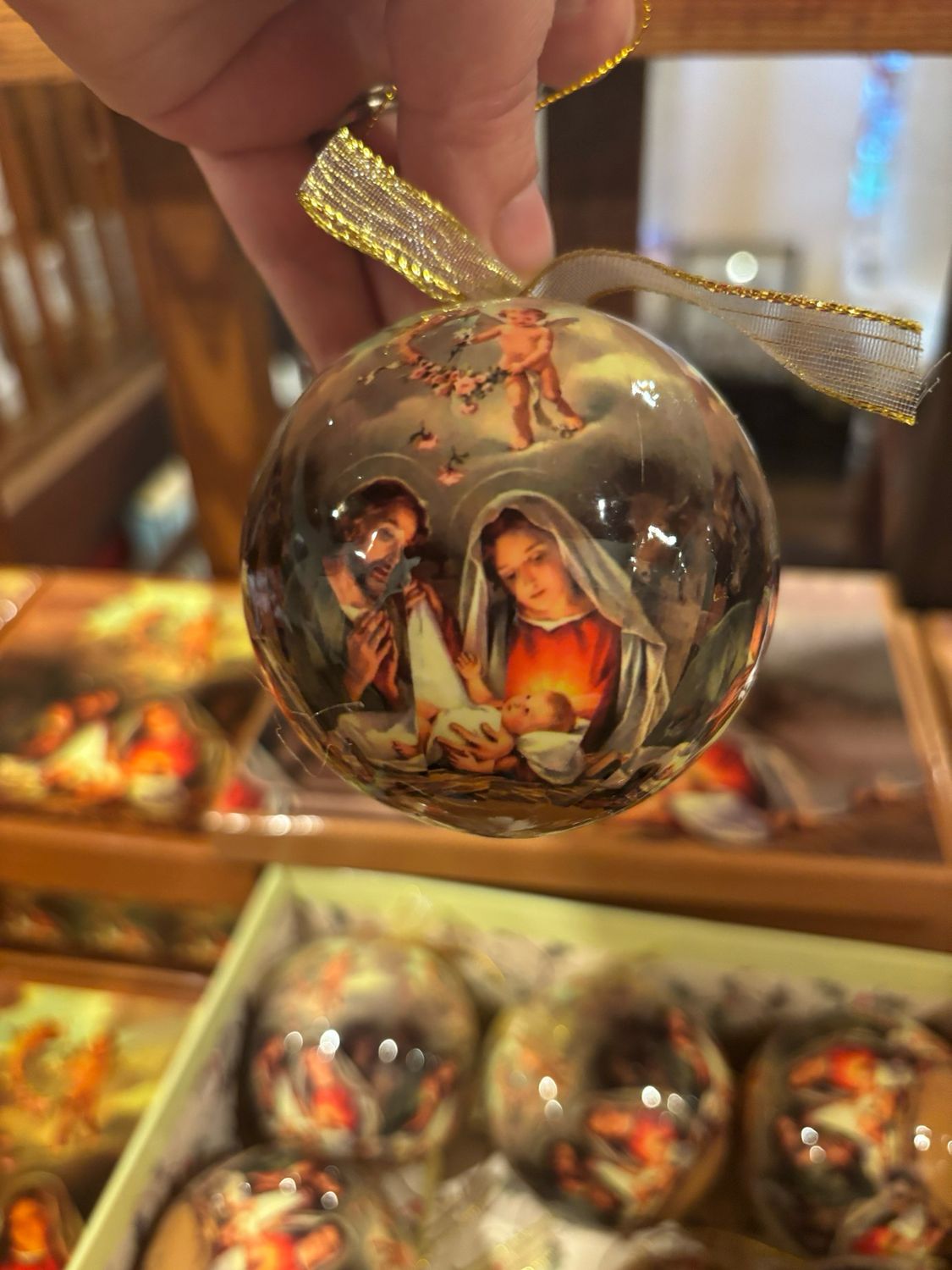 Nativity Christmas Bauble Boxed X 4