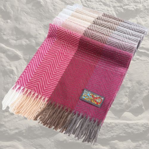 Celtic Ore - Herringbone Scarf – Merlot (70 x 180 cm)