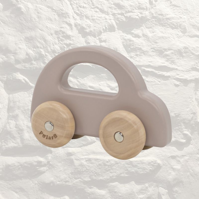 Balancing Act Toys Wooden Car Brown