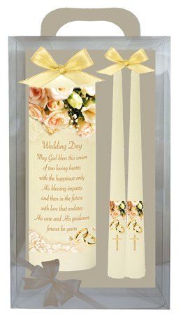 ​Wedding Candle – 8” Ivory Taper (Gift Boxed with Ribbon)