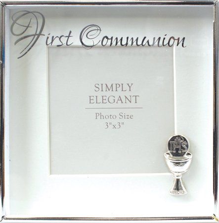 Communion Photo Frame/Metal/Silver Finish
