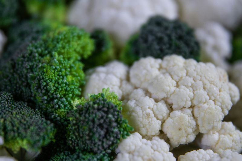 Roasted Broccoli, Cauliflower, Carrots