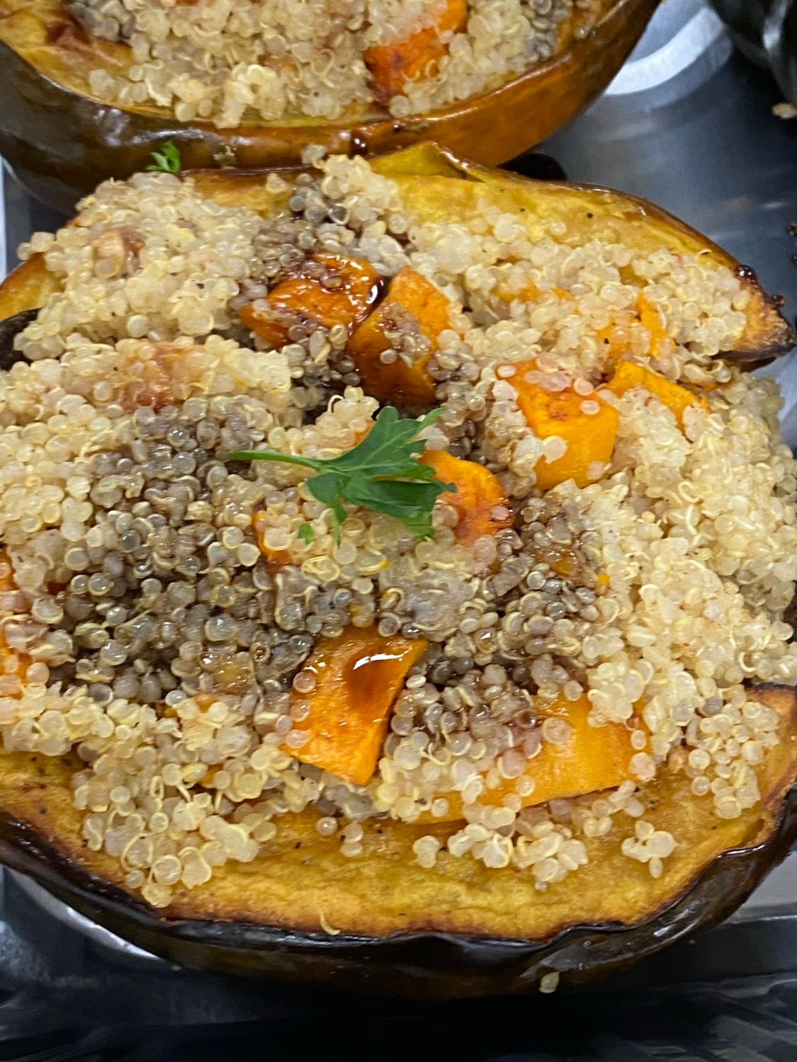 Quinoa with Roast Pumpkin, Apples &amp; Pomegranate