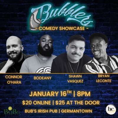 Bubbler's Comedy Showcase | Bub's Irish Pub, Germantown, WI | Jan 16th