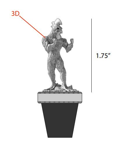 Jardine 3D Pewter Wine Stopper