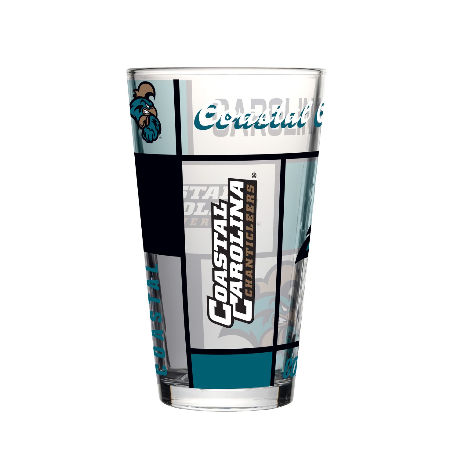 Logo Brands Quilted Stained Pint Glass