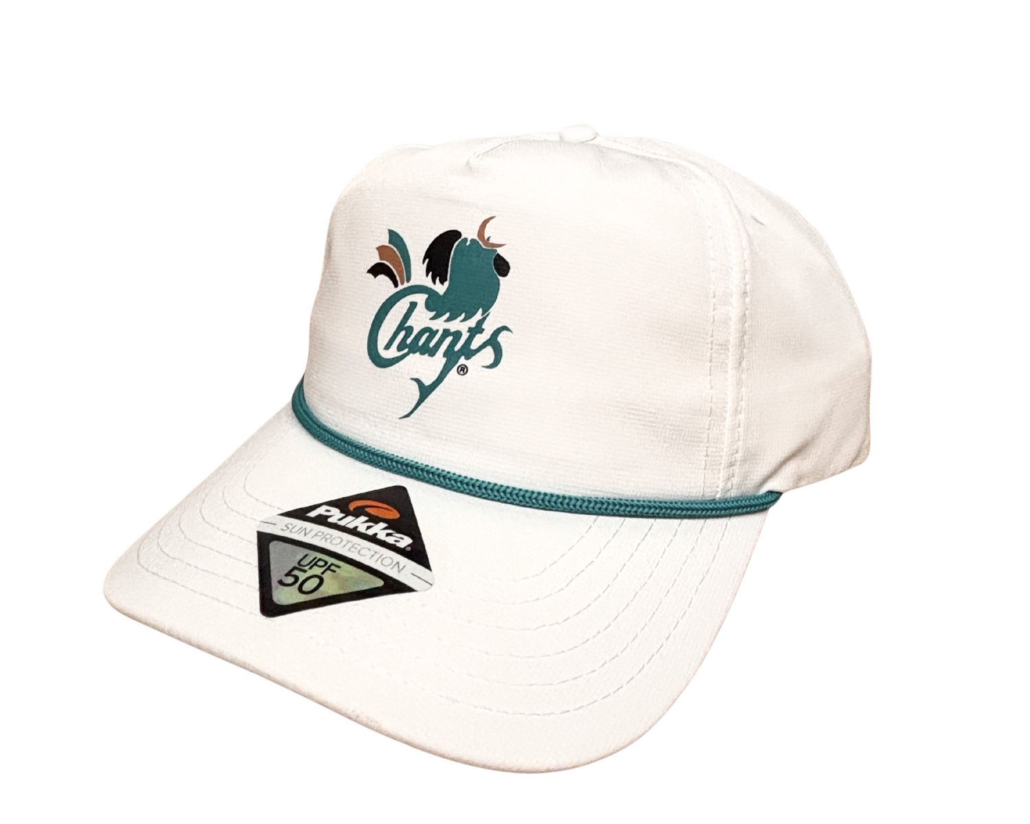 Pukka Throwback 5 Panel Rope Hat, Color: White