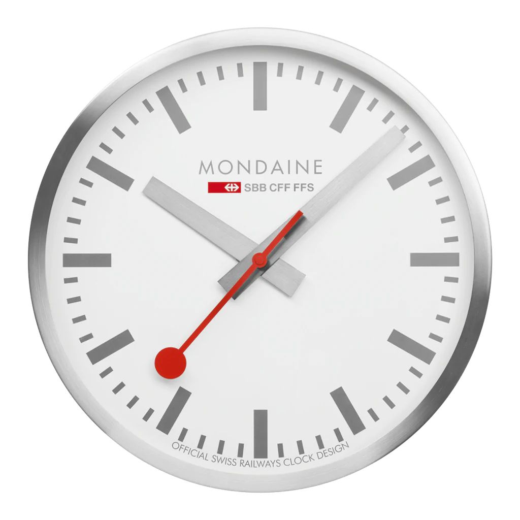 A990.18SBV Silver Mondaine Clock
