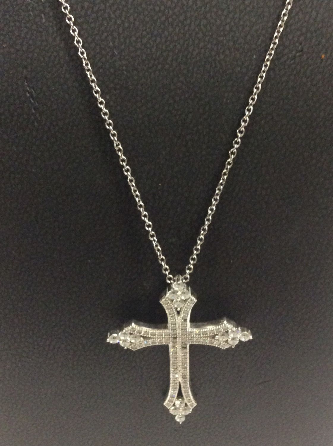 P0142CLP18 Lafonn Necklace Sterling Silver Simulated Diamonds