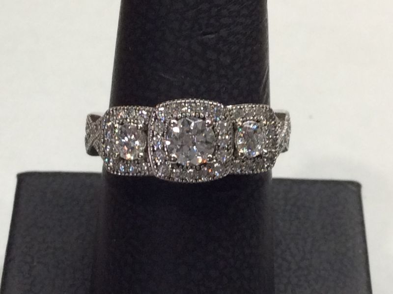 R0129CLP07 Lafonn Ring Sterling Silver Simulated Diamonds