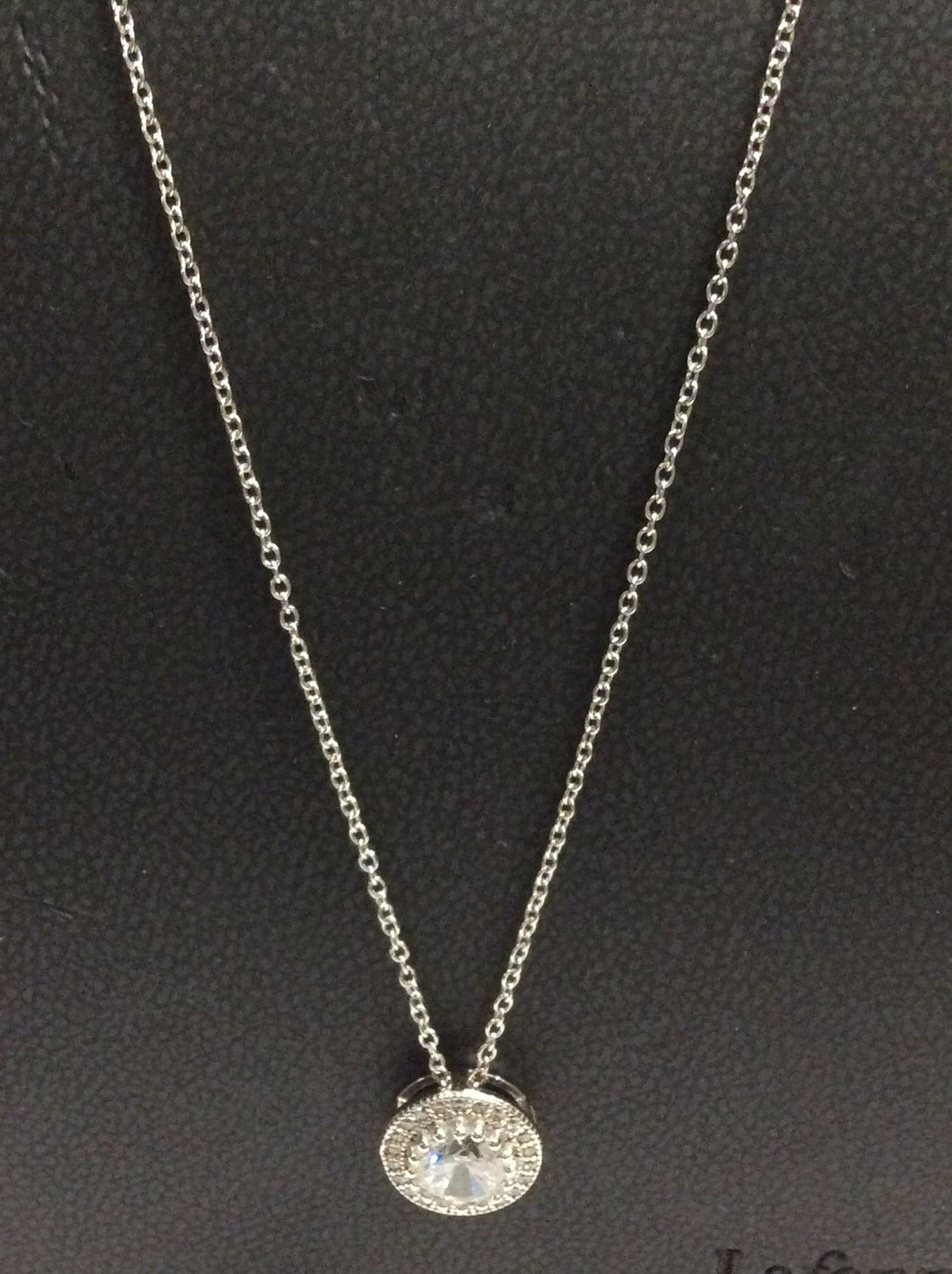 N0058CLP18 Lafonn Necklace Sterling Silver Simulated Diamonds