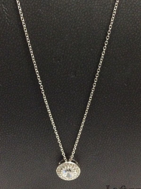 N0058CLP18 Lafonn Necklace Sterling Silver Simulated Diamonds